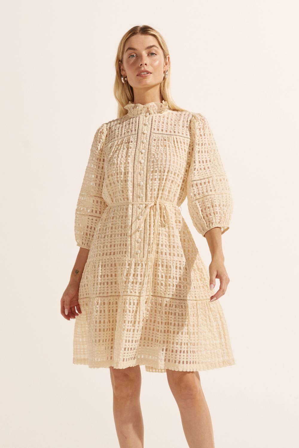 beacon dress - cream window