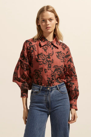 dash top - Clay floral