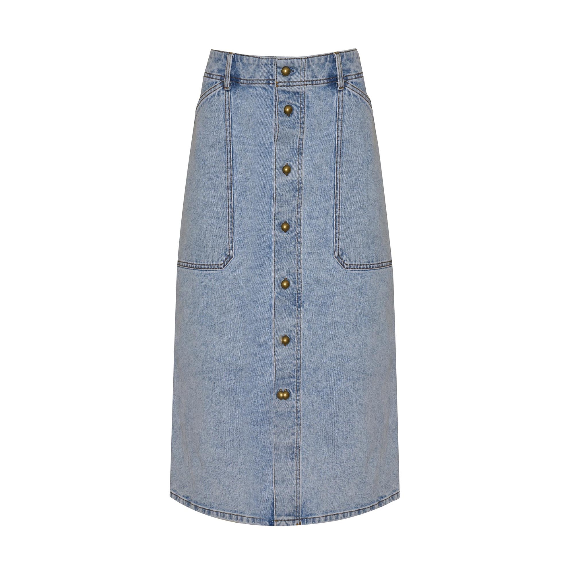 typify skirt - washed denim