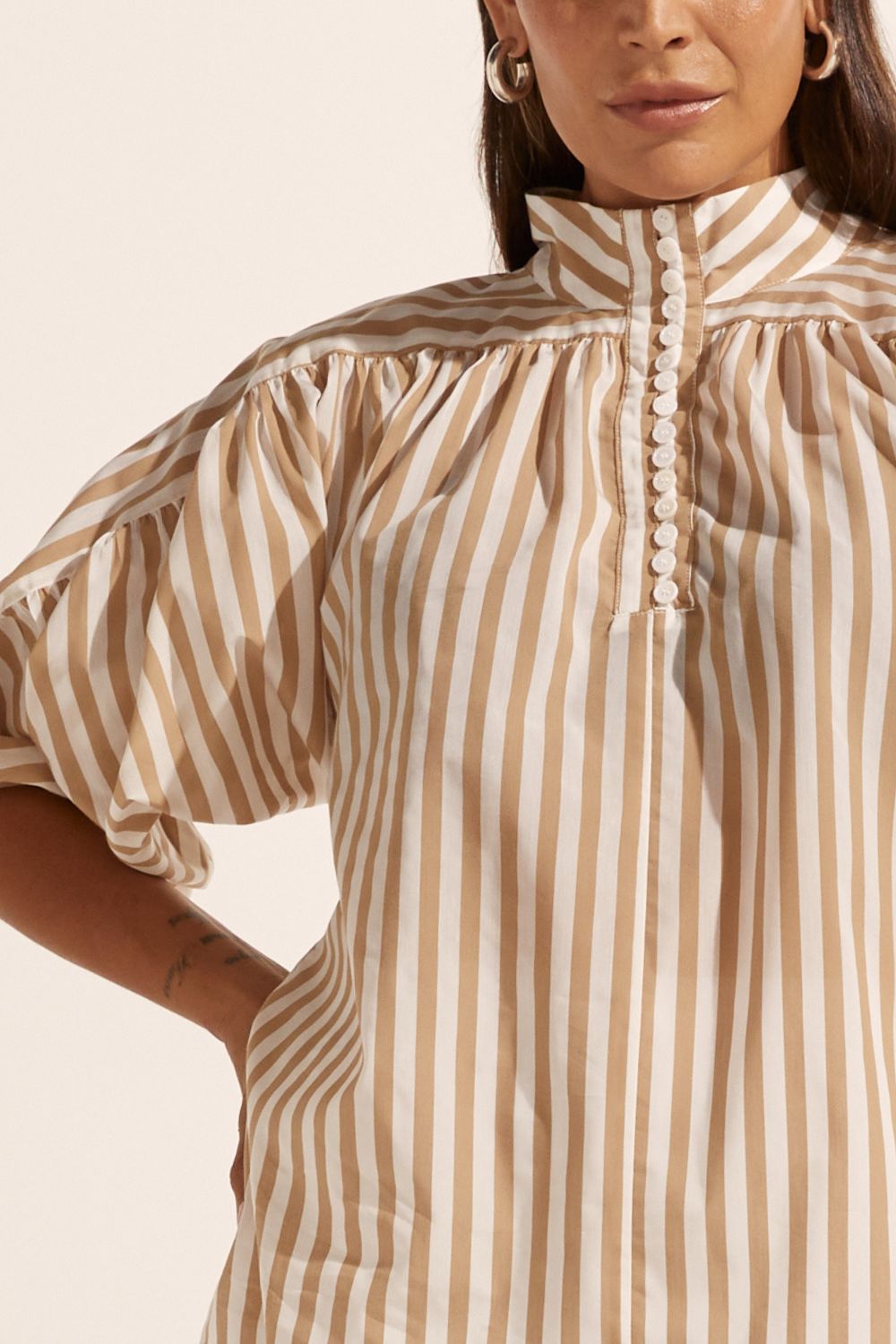 adage top - flax stripe