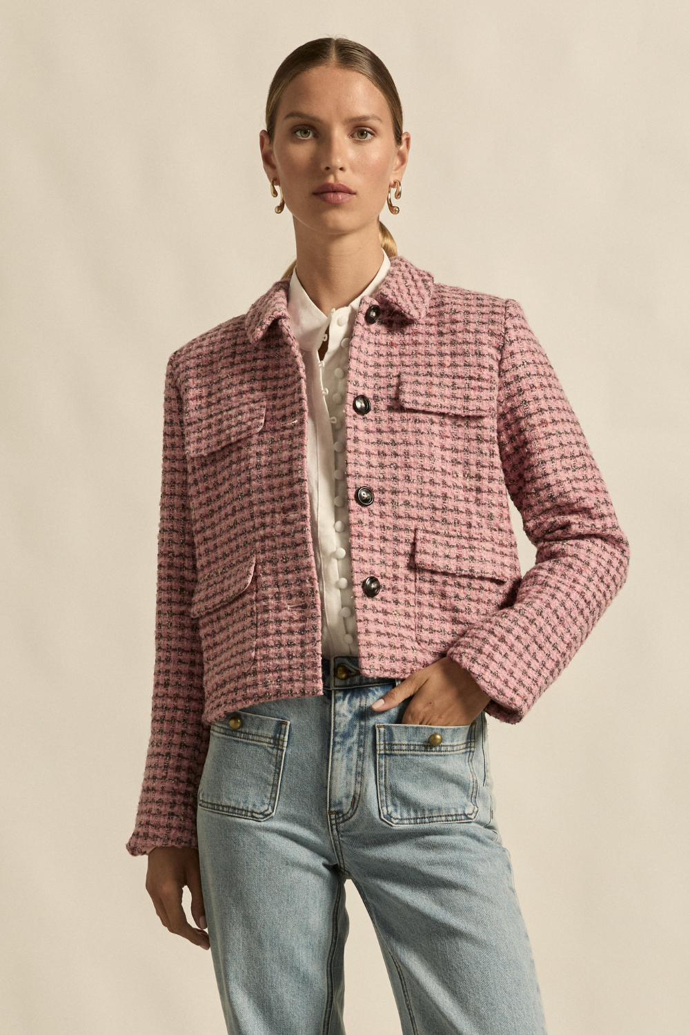 adjoin jacket - rose boucle