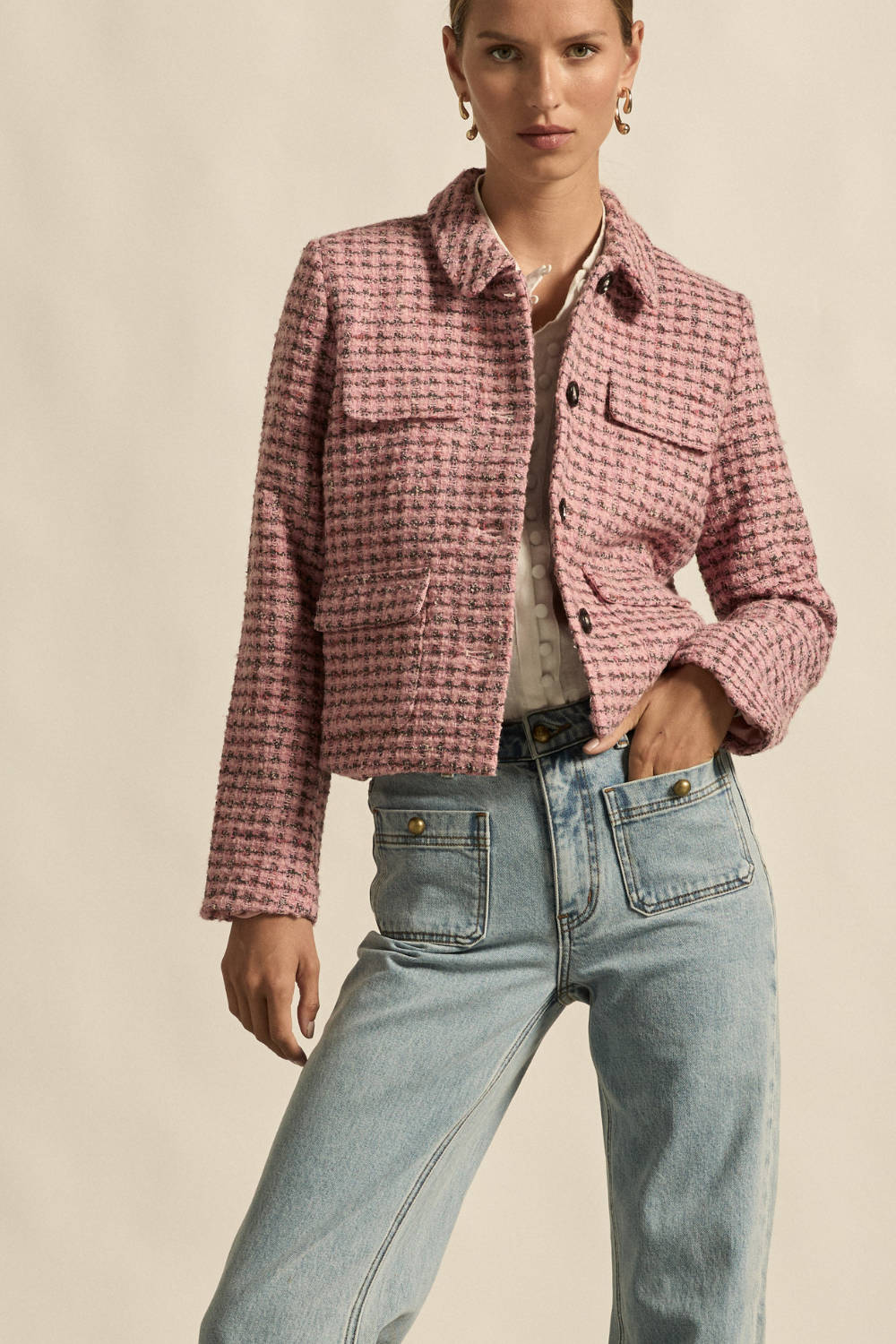 adjoin jacket - rose boucle