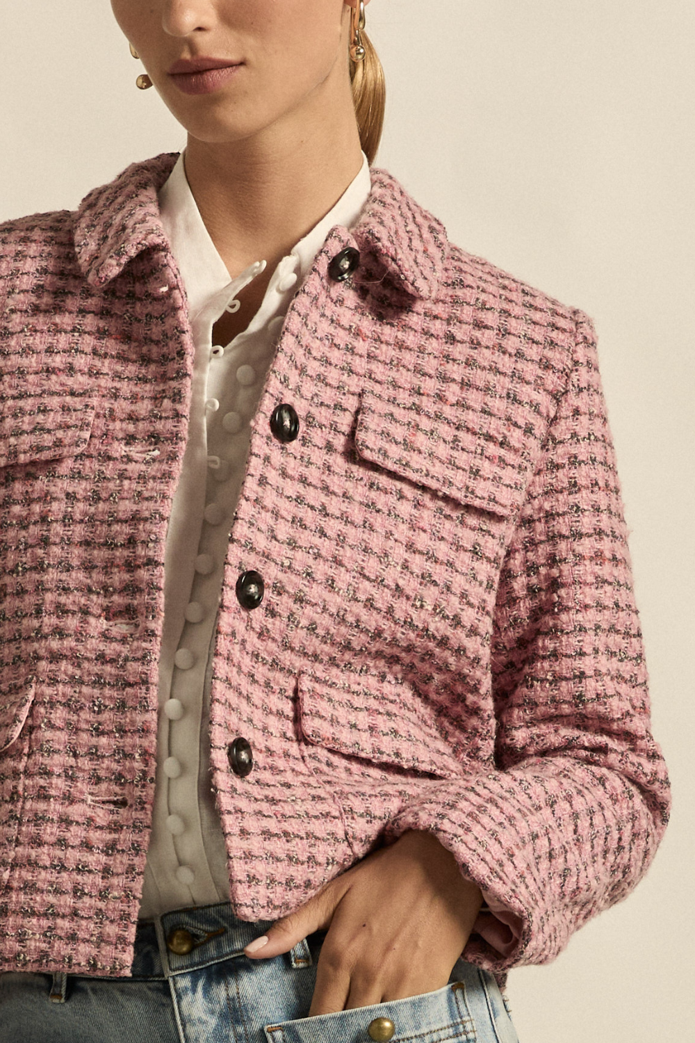 adjoin jacket - rose boucle