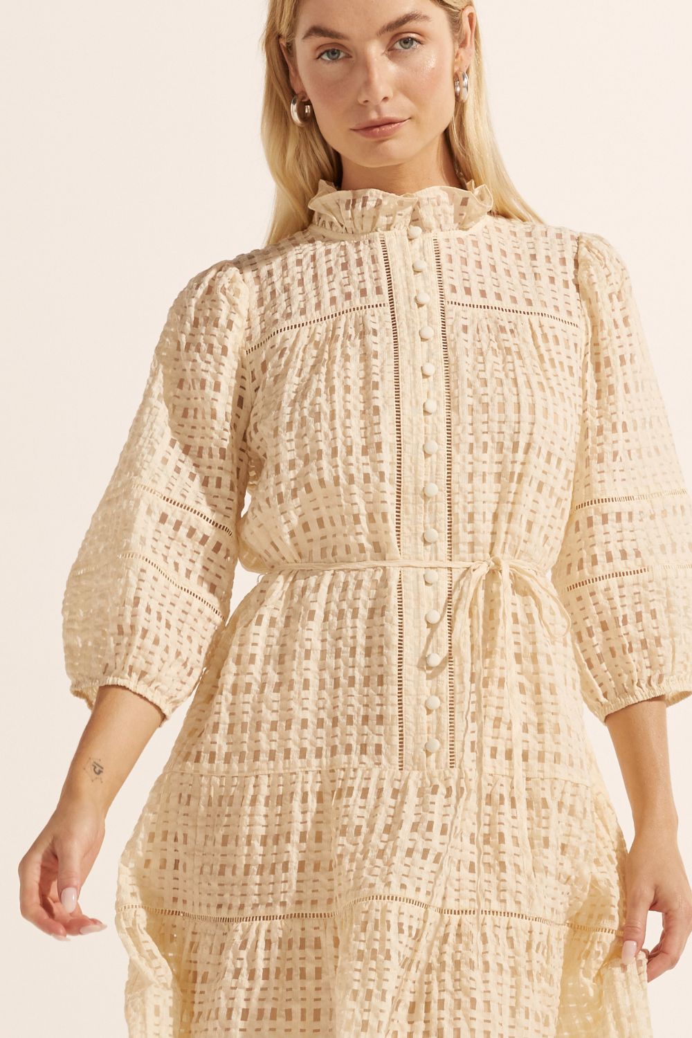 beacon dress - cream window