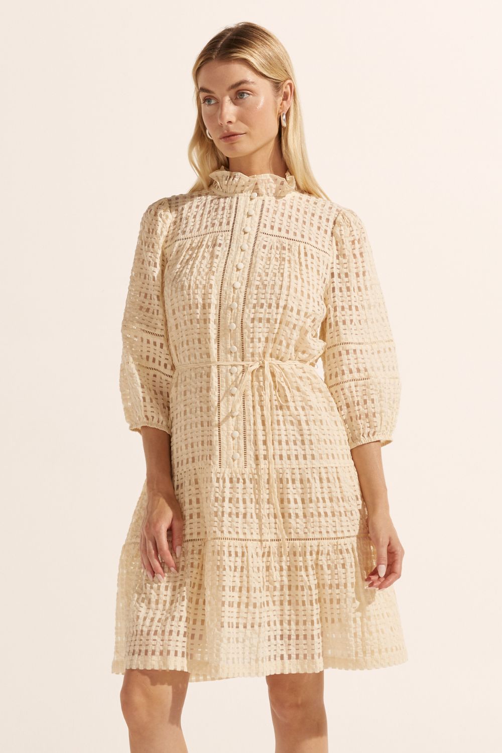 beacon dress - cream window