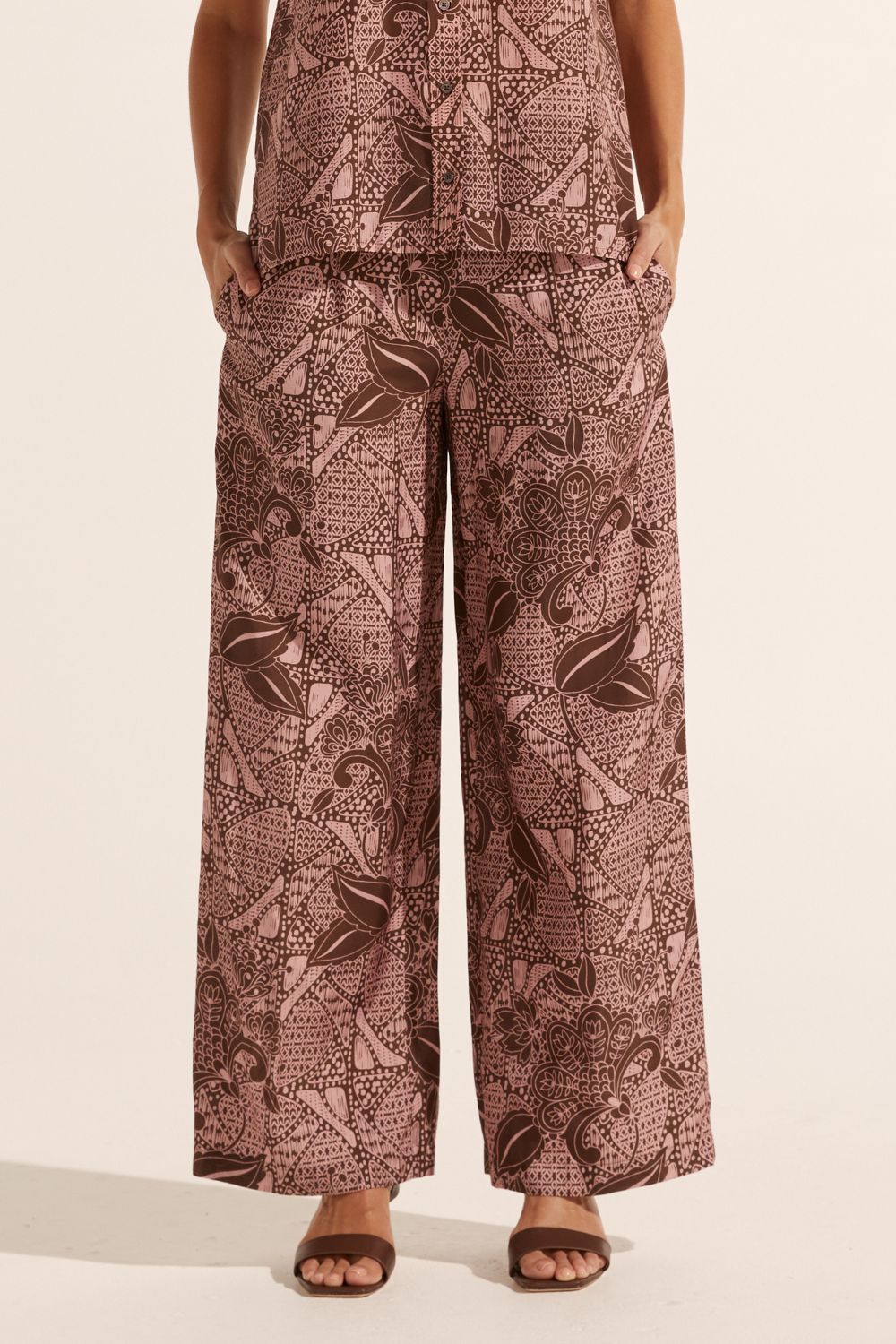 breeze pant - cacao batik