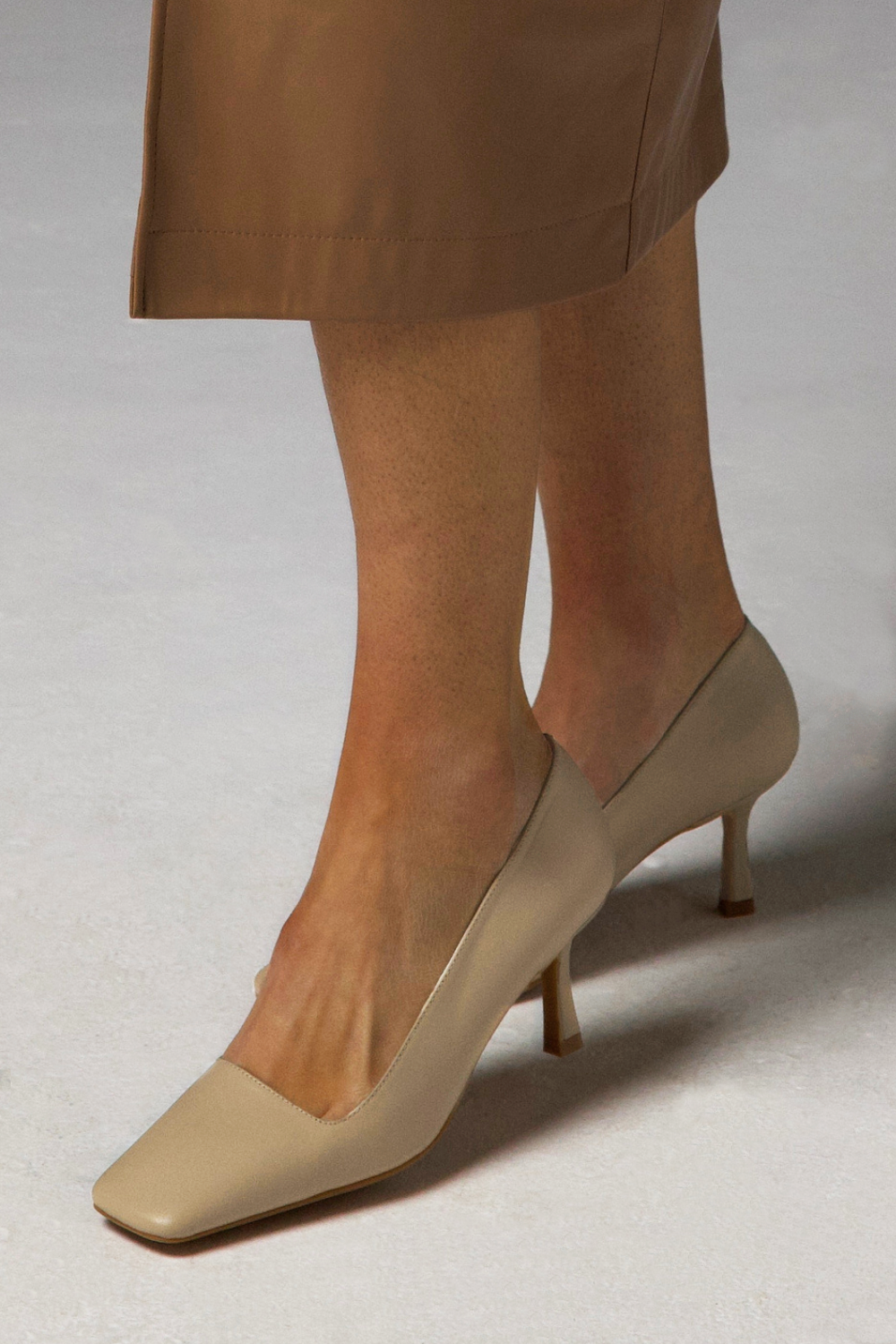 coupe heel - sesame