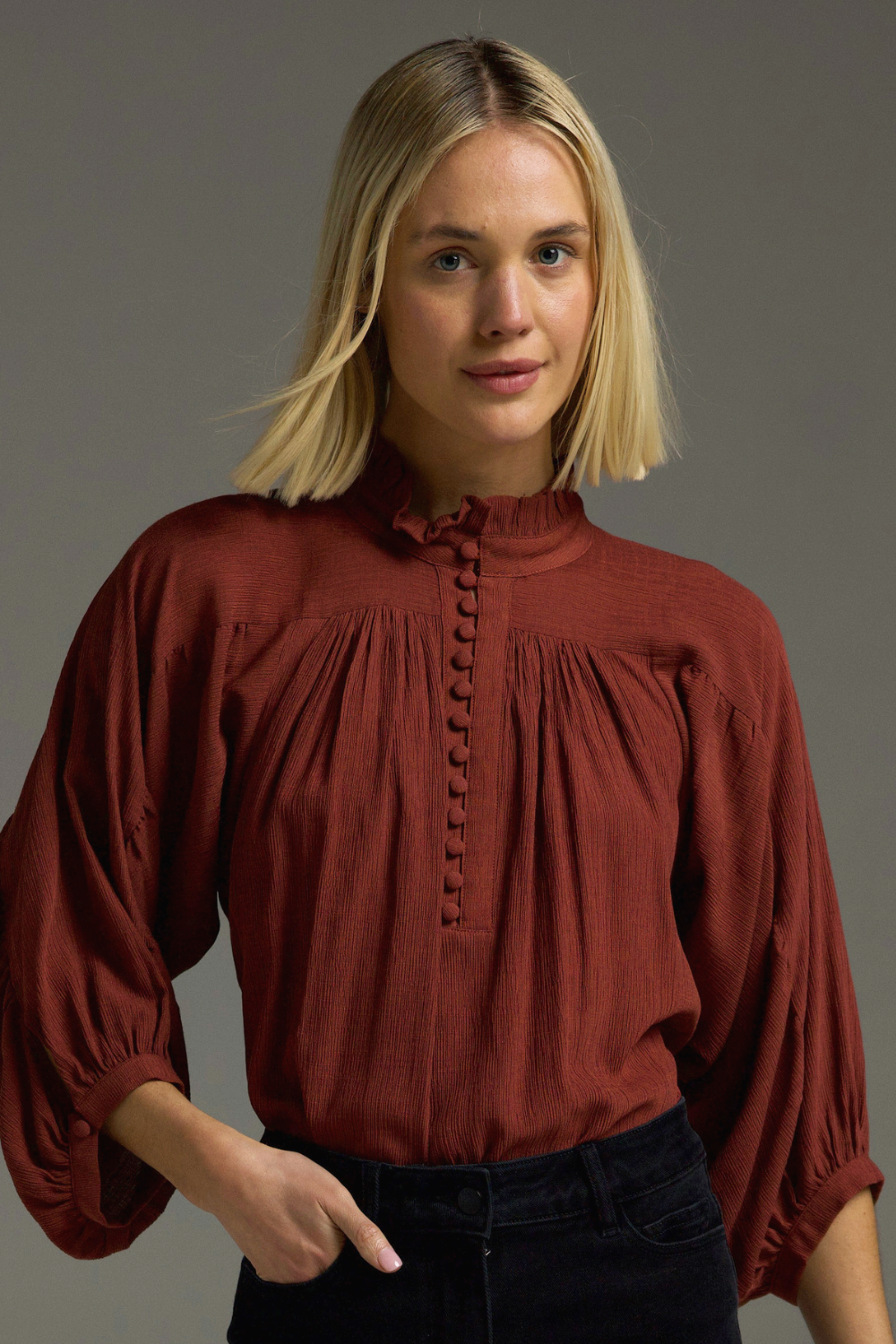 crescendo top - russet