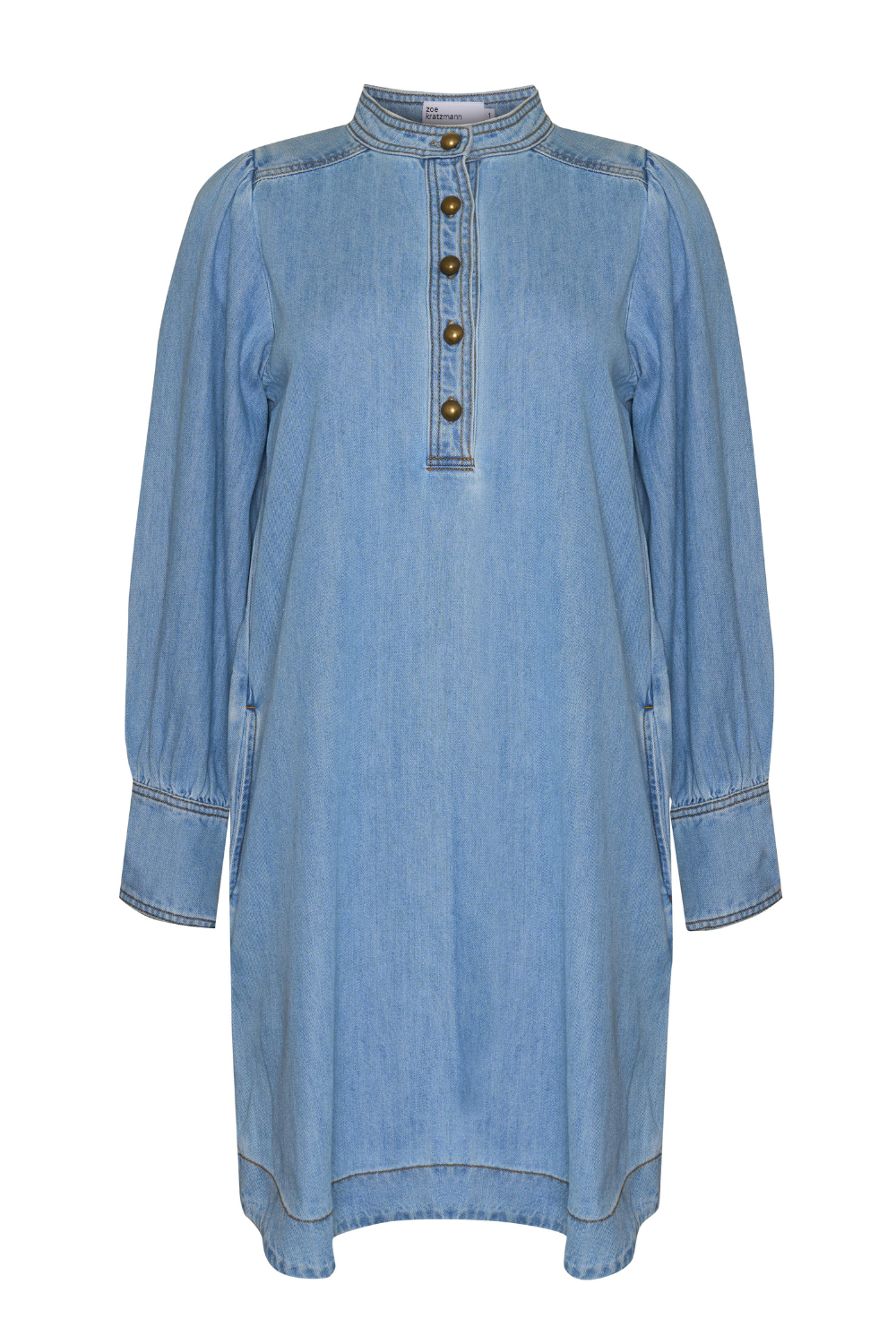 elocution dress - light washed denim