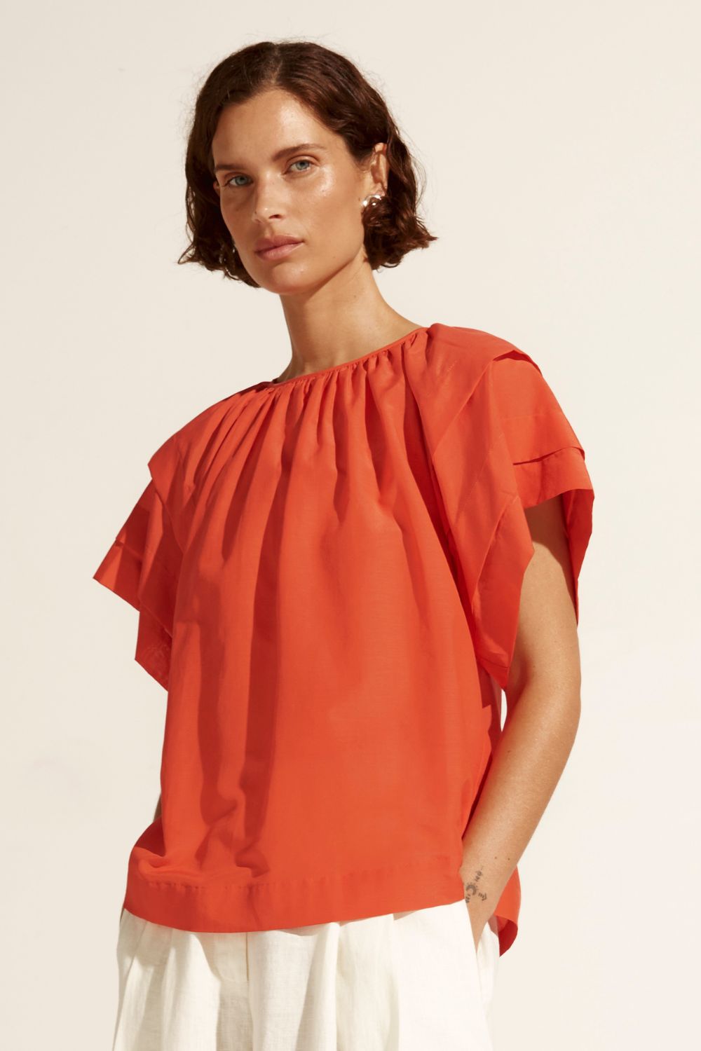 flout top - tamarillo