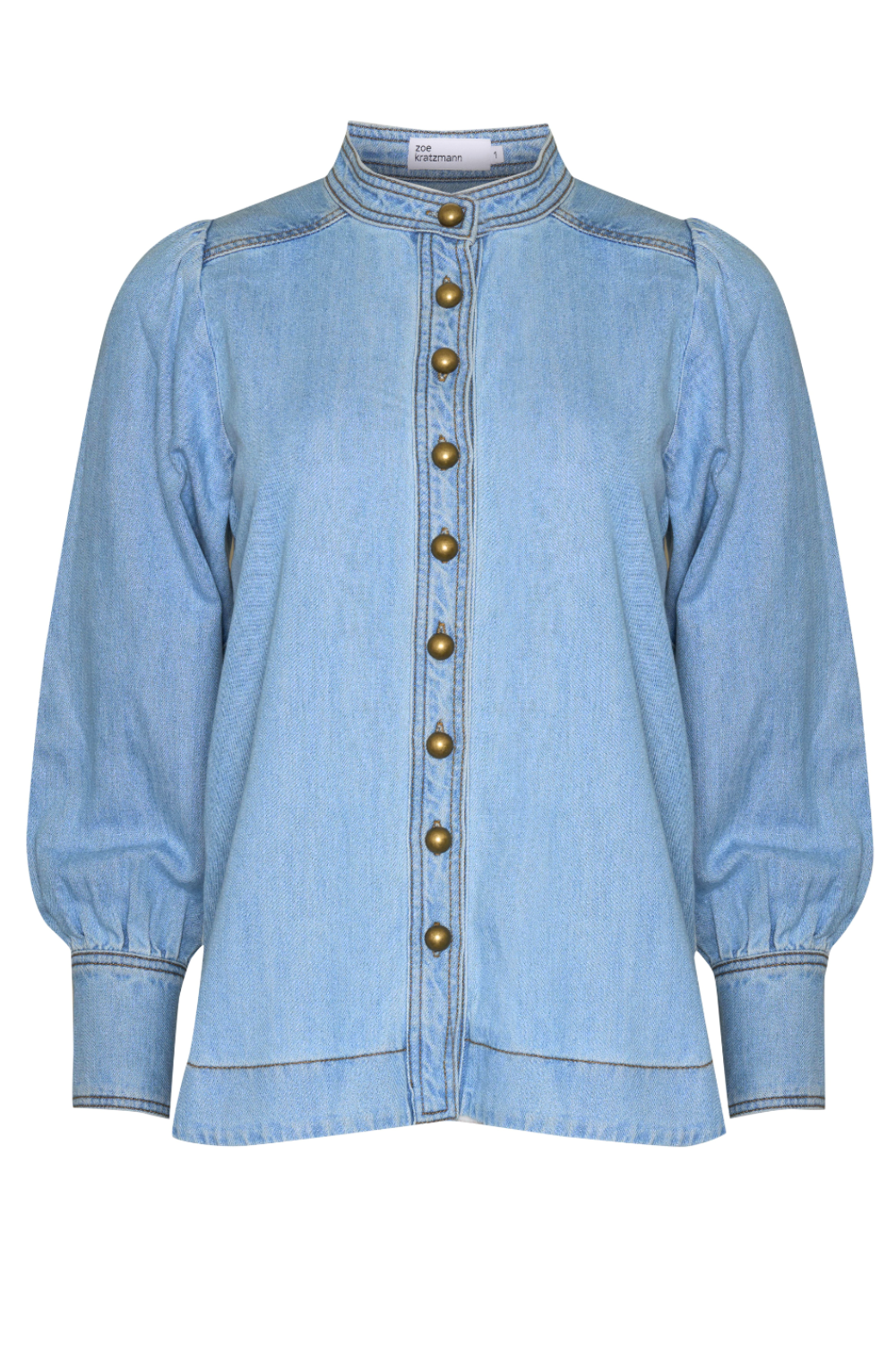 hanker top - light washed denim