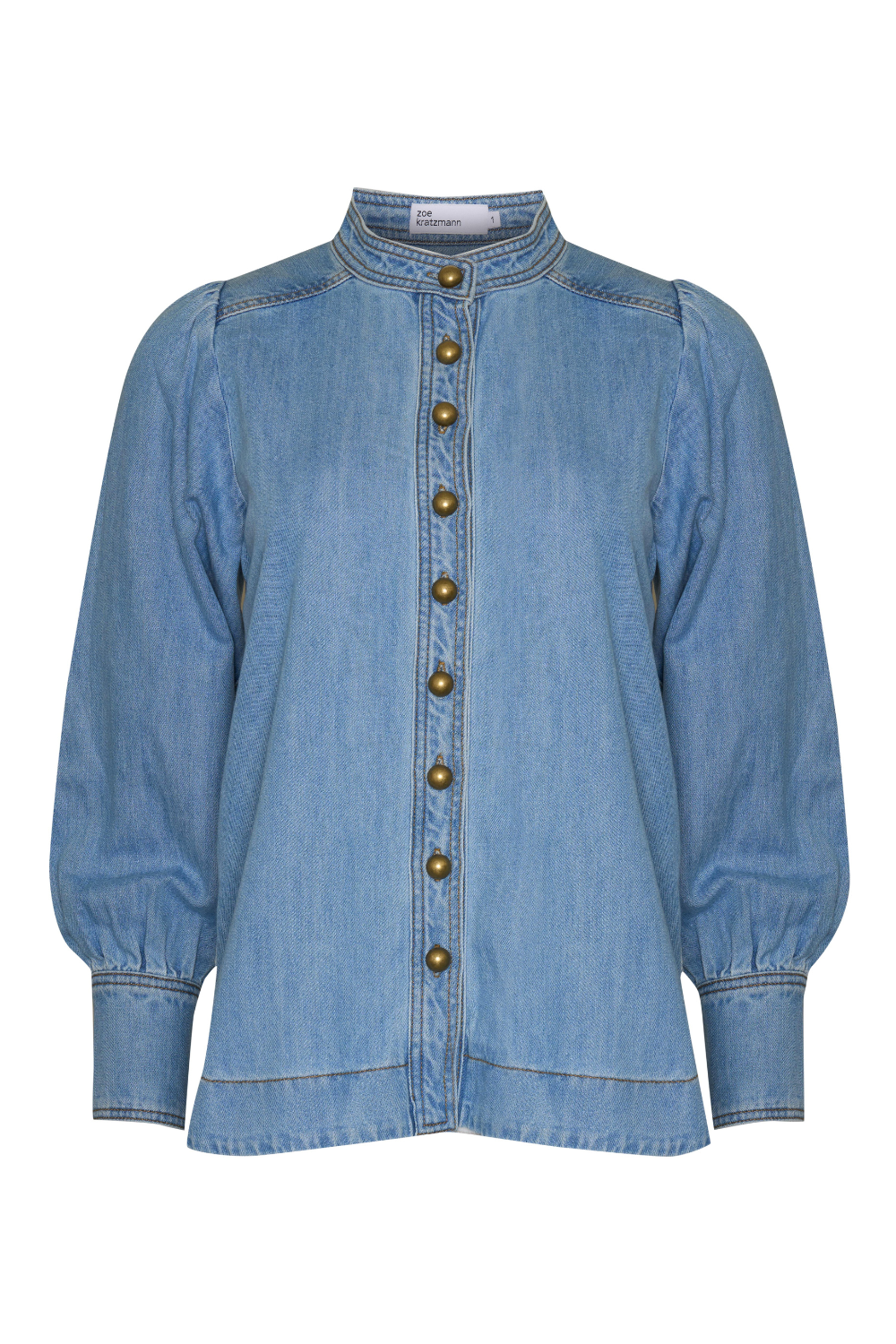 hanker top - light washed denim