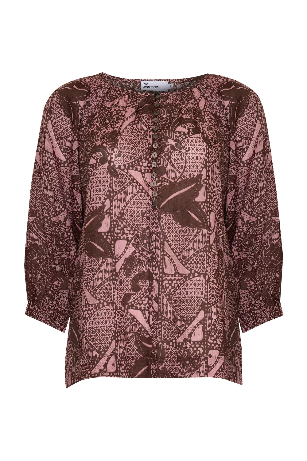 imbue top - cacao batik