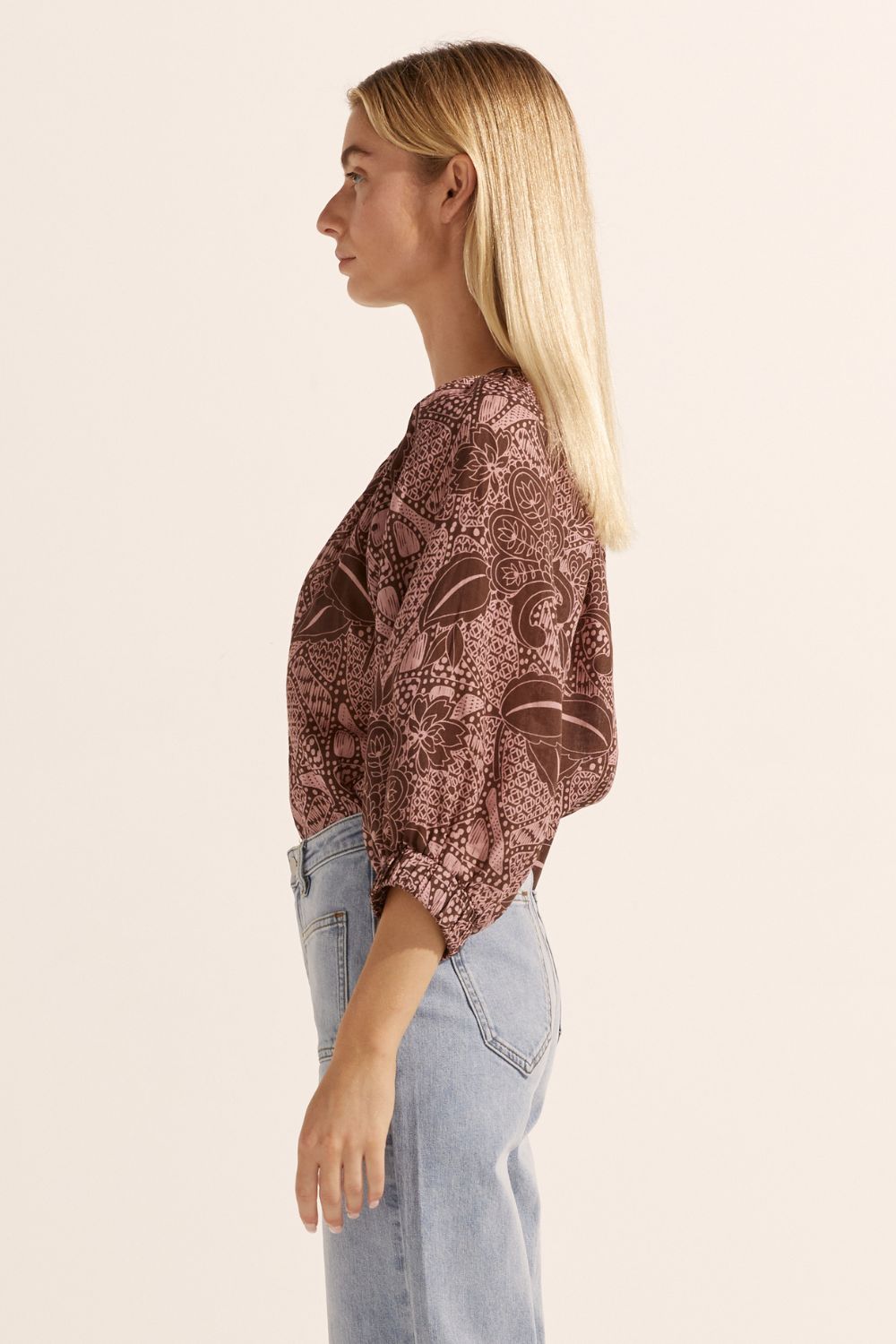 imbue top - cacao batik