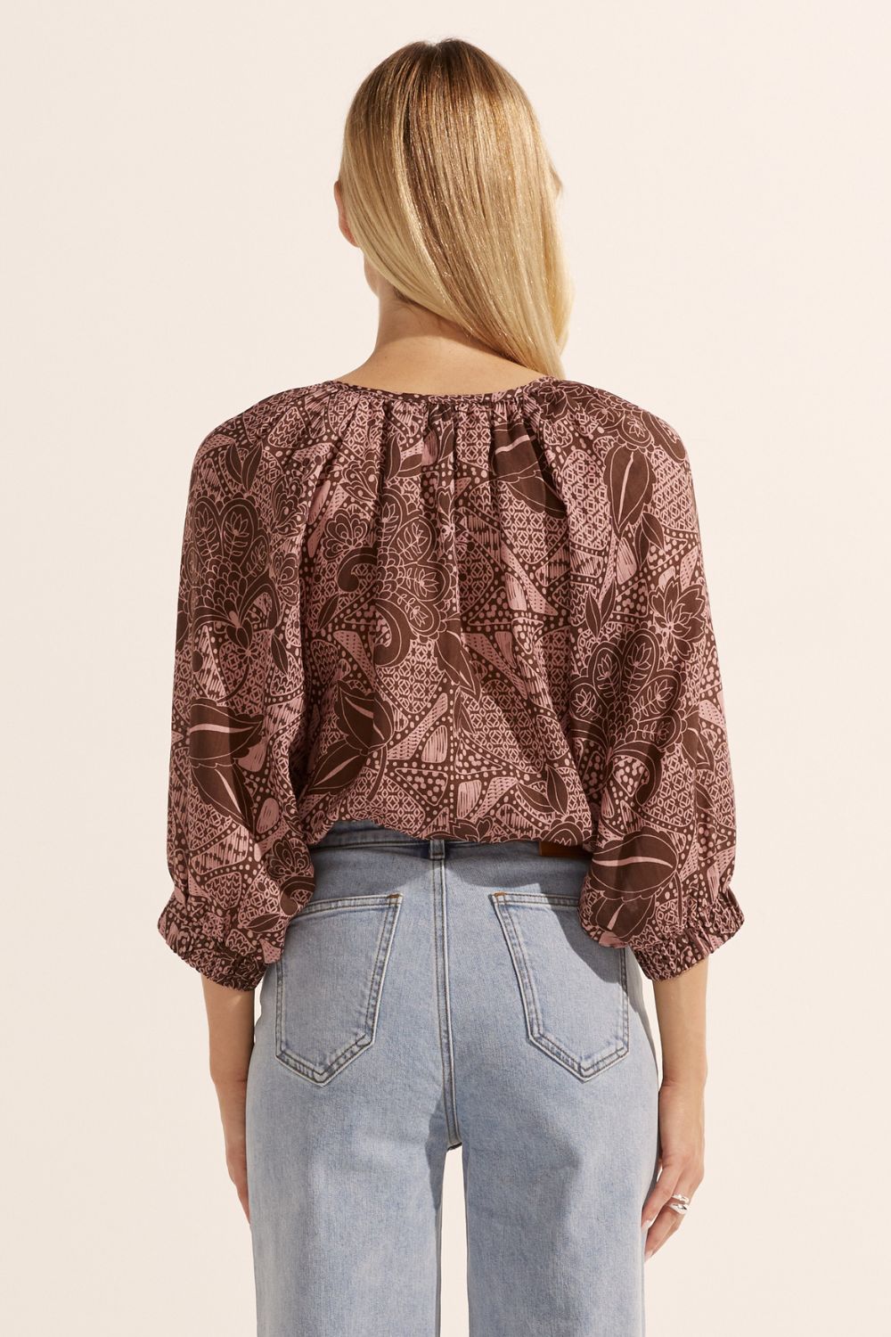 imbue top - cacao batik