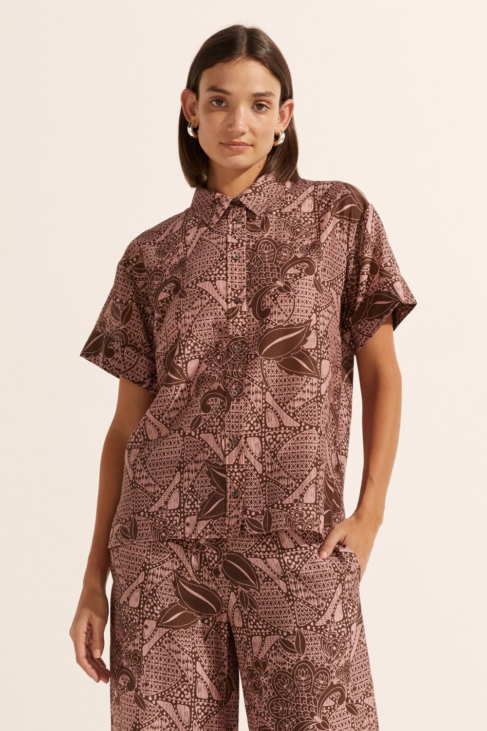 jaunt top - cacao batik