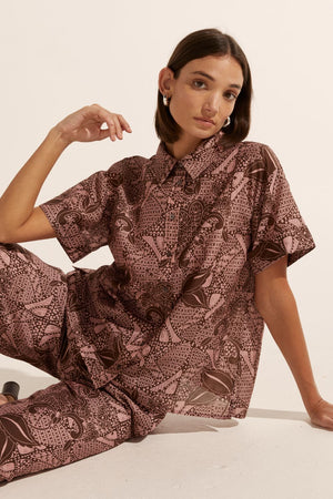 jaunt top - cacao batik