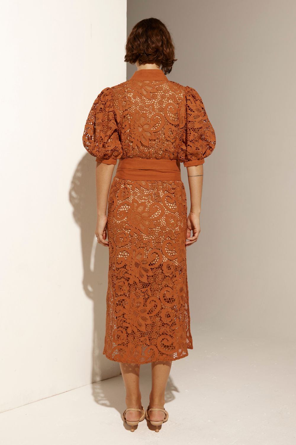 kinetic dress - toffee lace