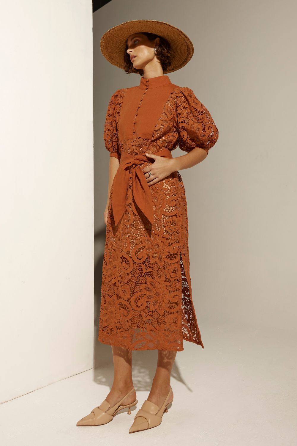 kinetic dress - toffee lace