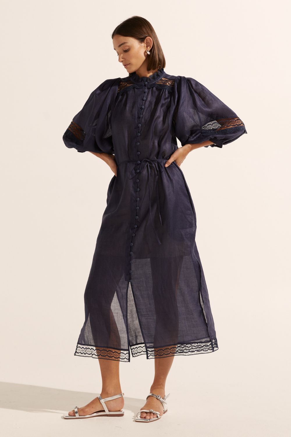 locate dress - indigo