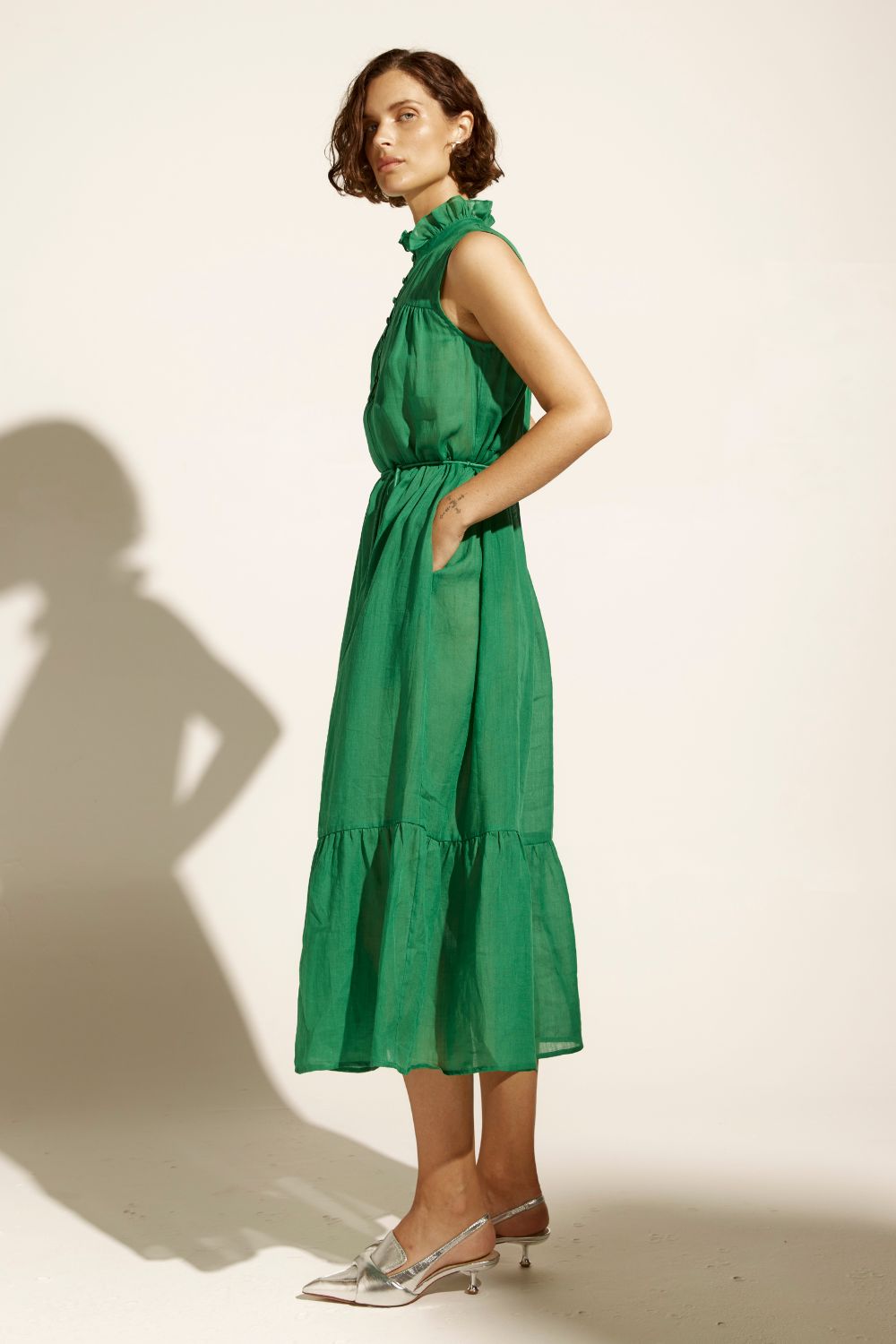 marquee dress - palm green