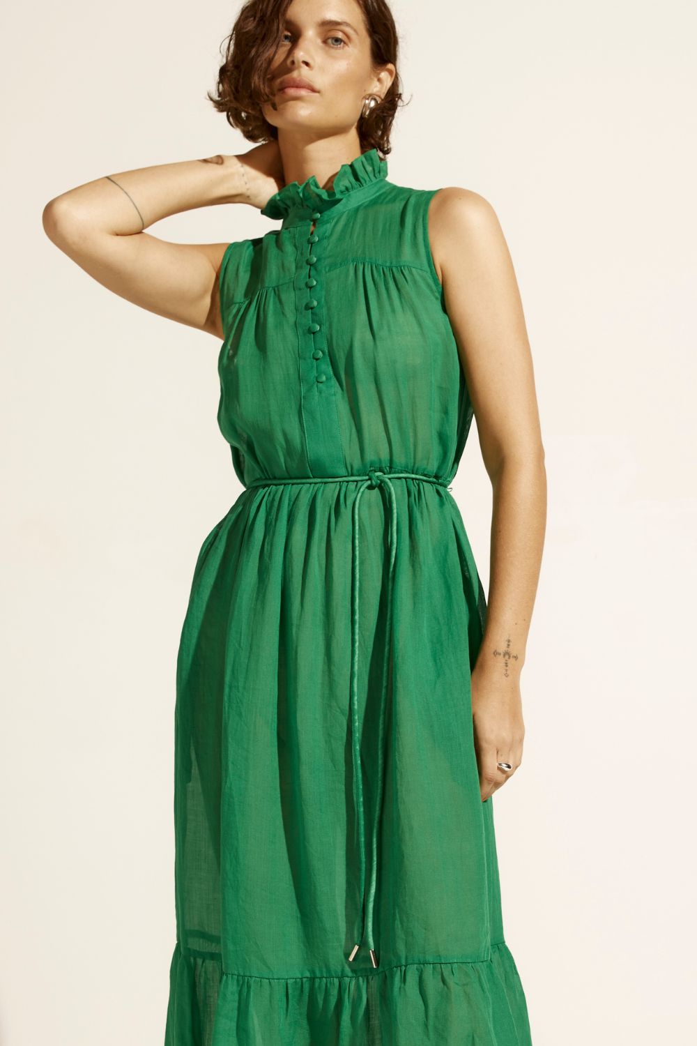 marquee dress - palm green