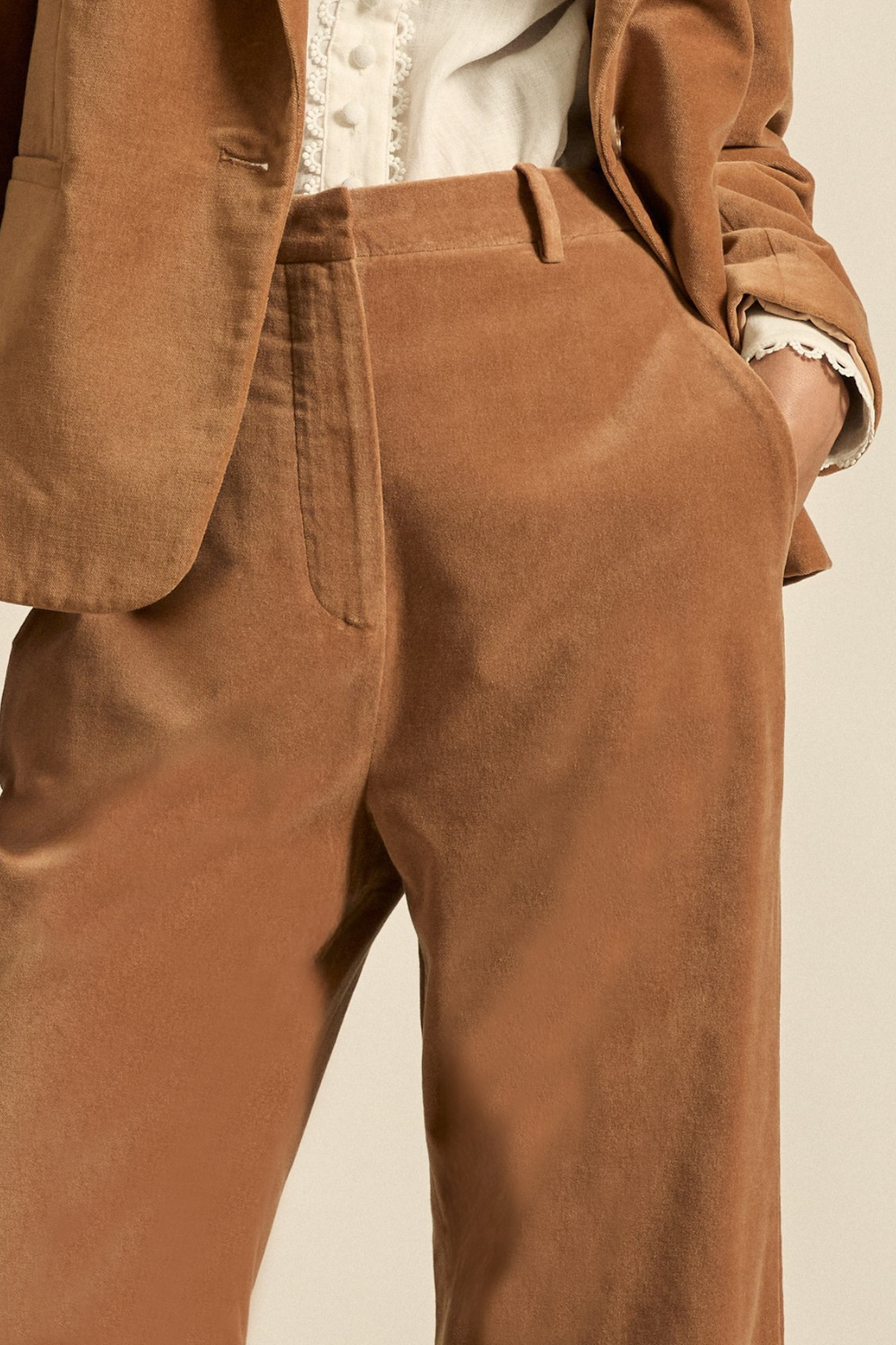 meridian pant - caramel velvet