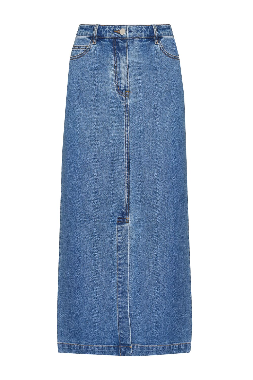 meridian skirt - mid wash denim