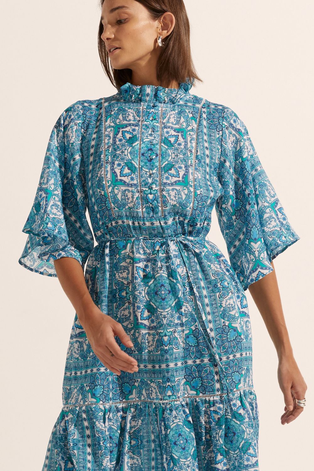 navigate dress - sapphire tile