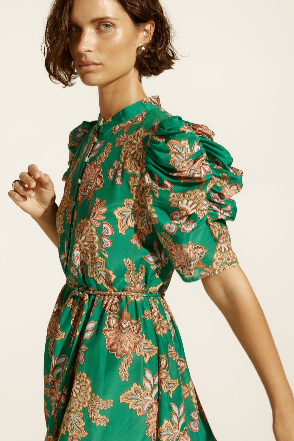 opus dress - k'gari palm green