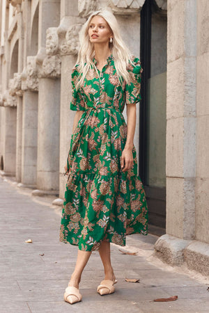 opus dress - k'gari palm green