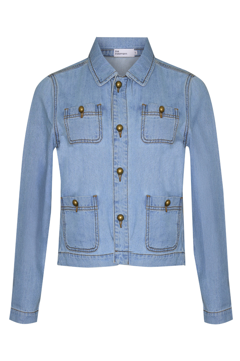 palpable jacket - light washed denim