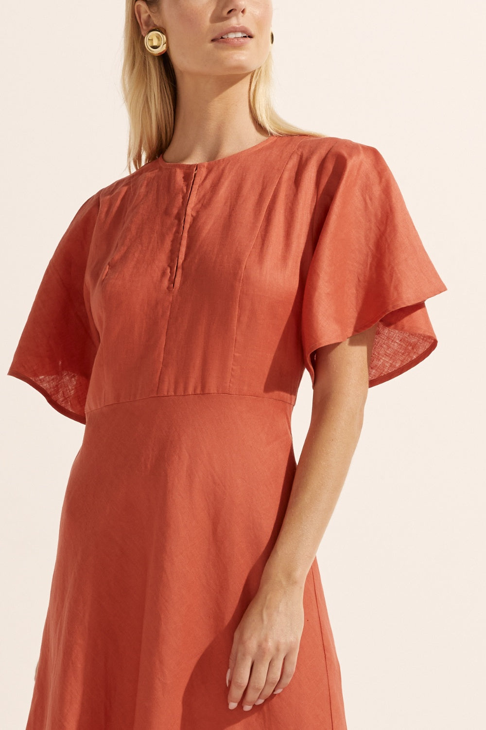 pavillion dress - nectarine