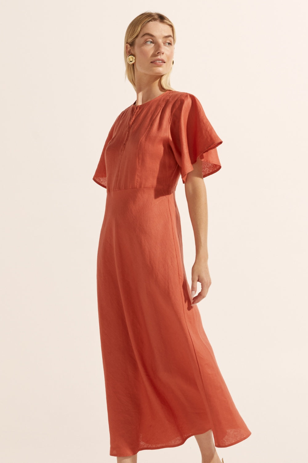 pavillion dress - nectarine