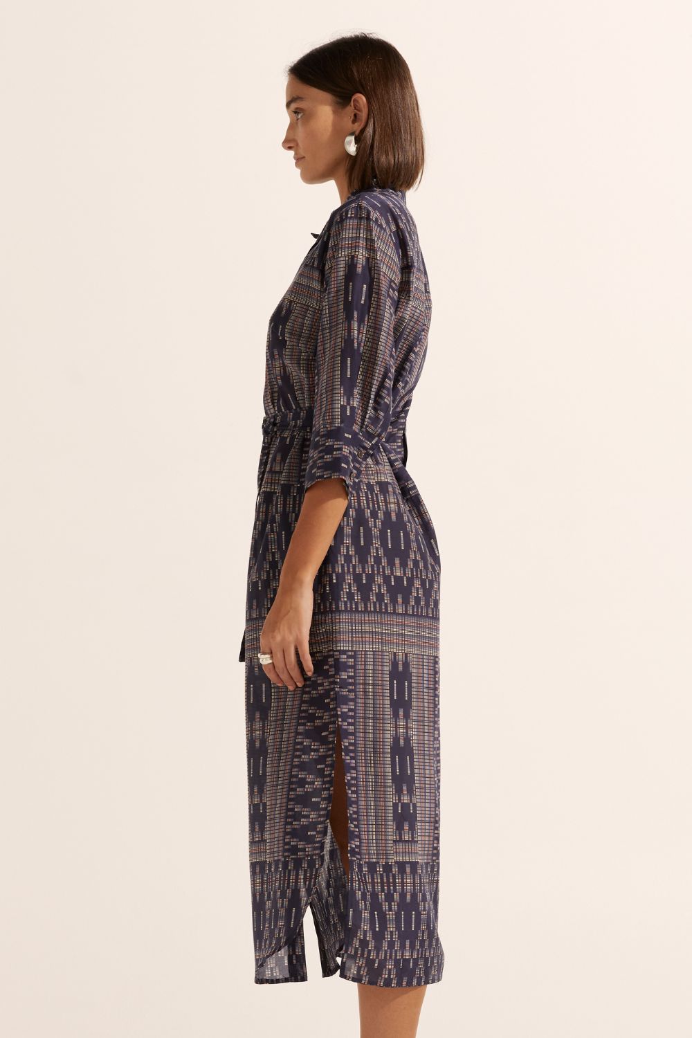 pinpoint dress - midnight aztec