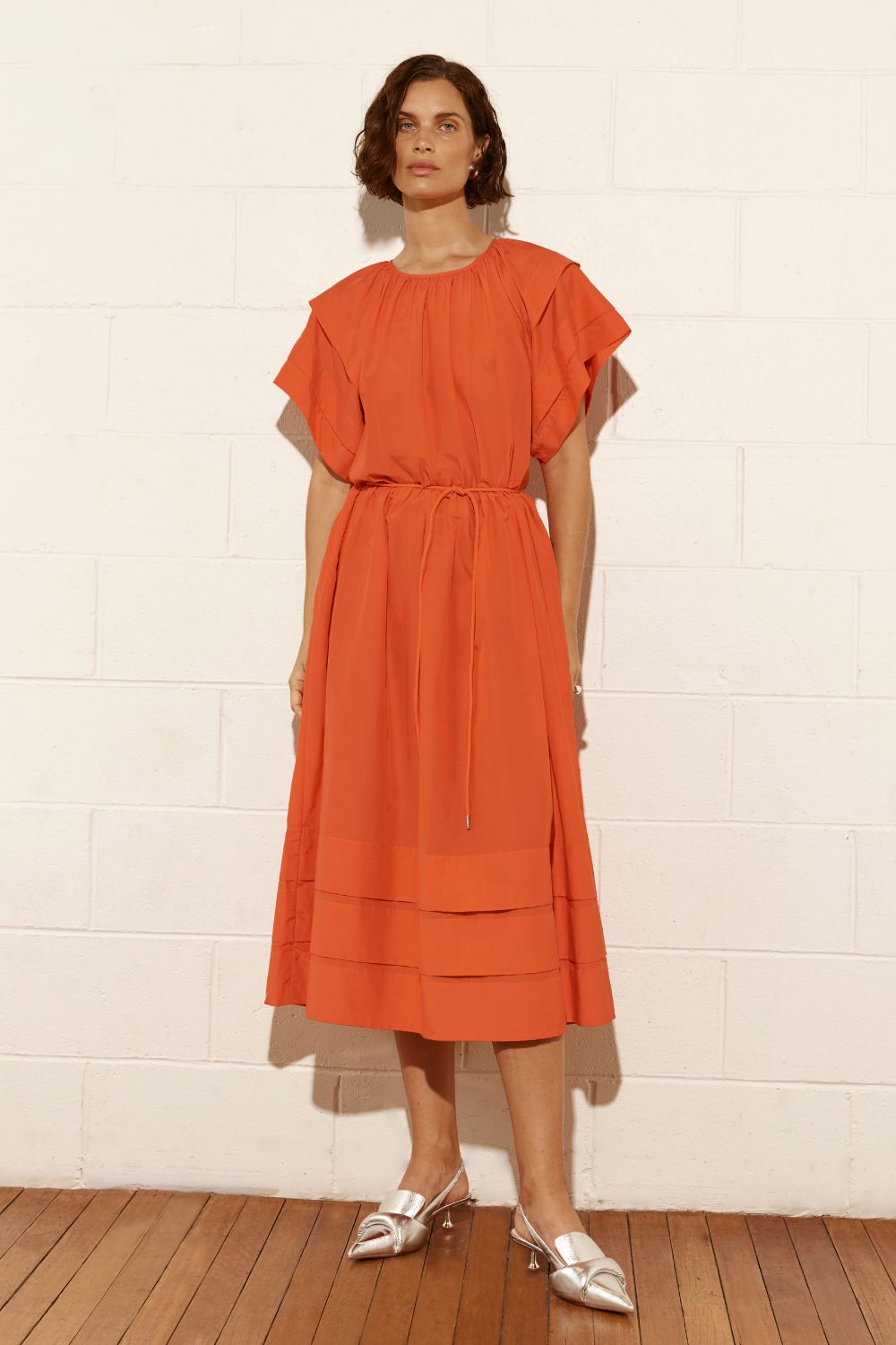 portray dress - tamarillo