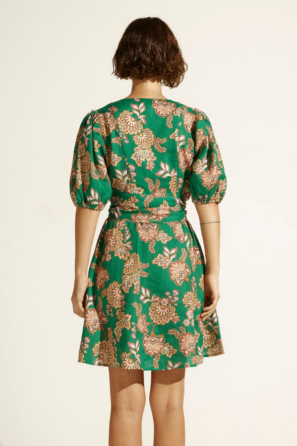 quota dress - k'gari palm green