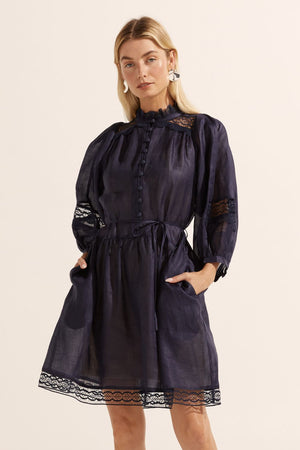 salute dress - indigo