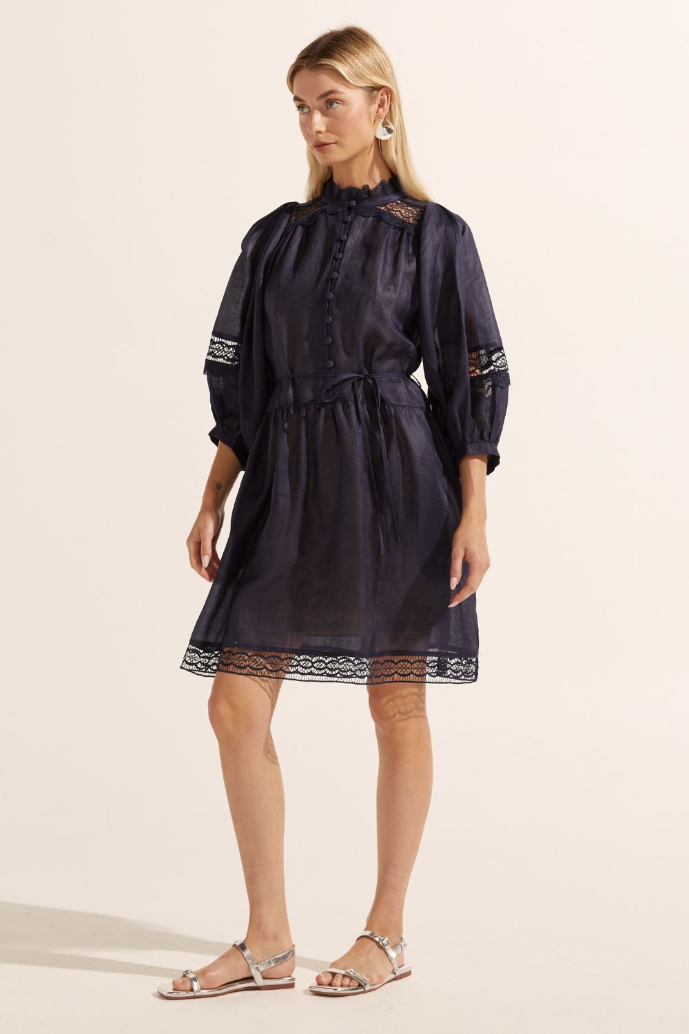 salute dress - indigo