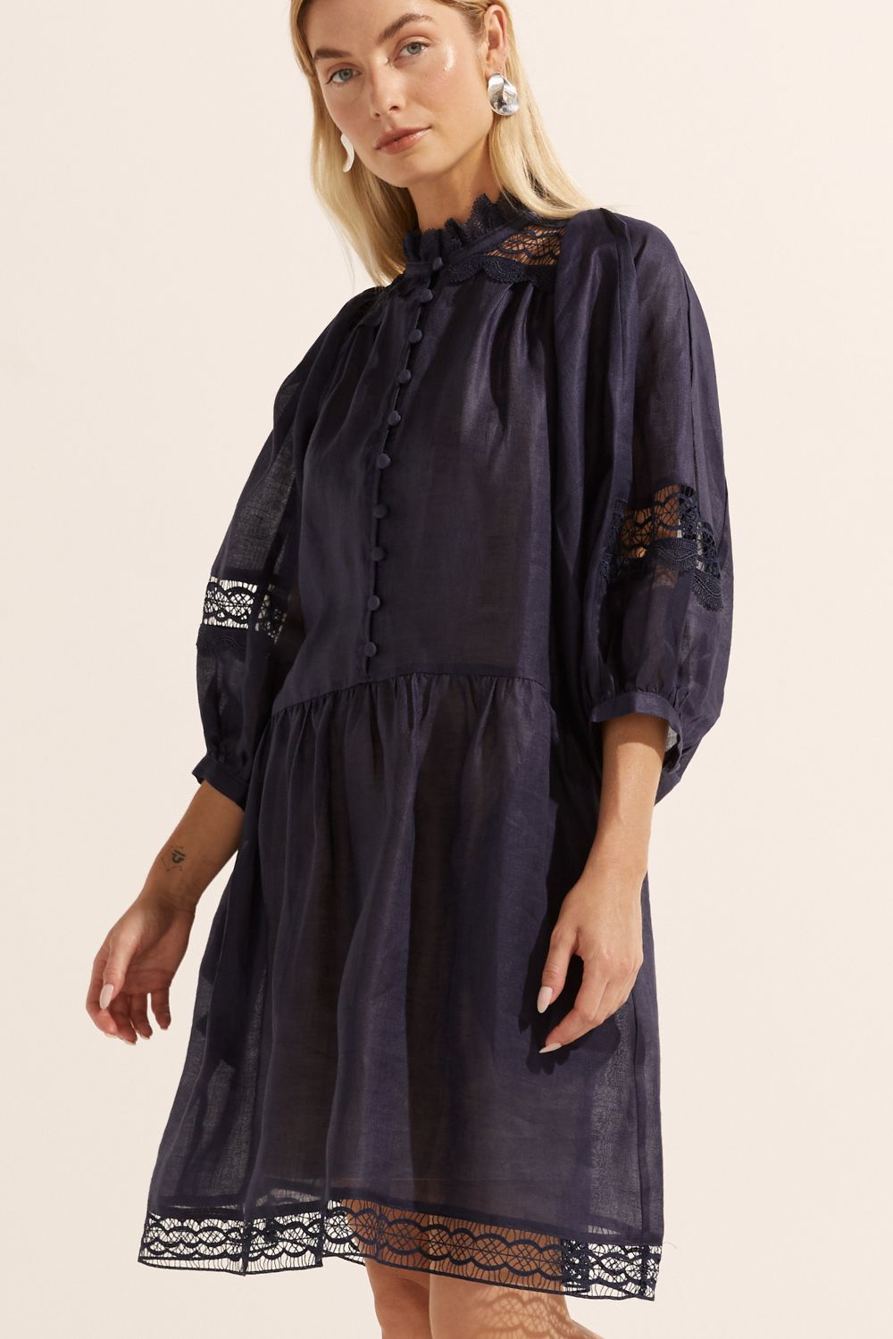 salute dress - indigo