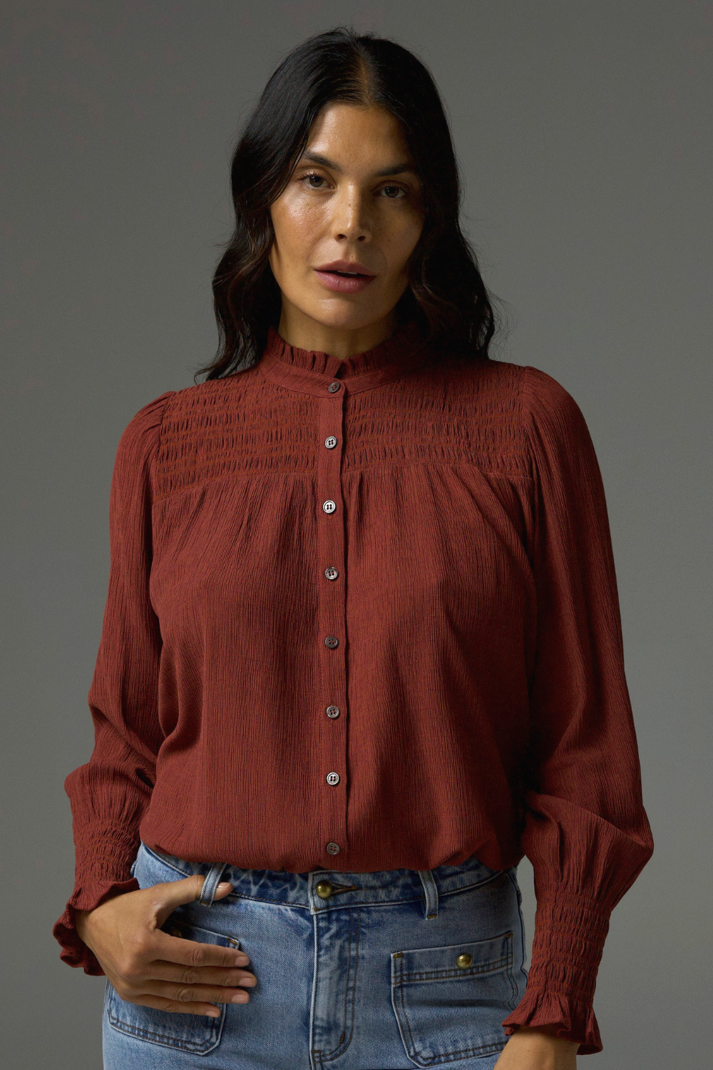 skylark top - russet