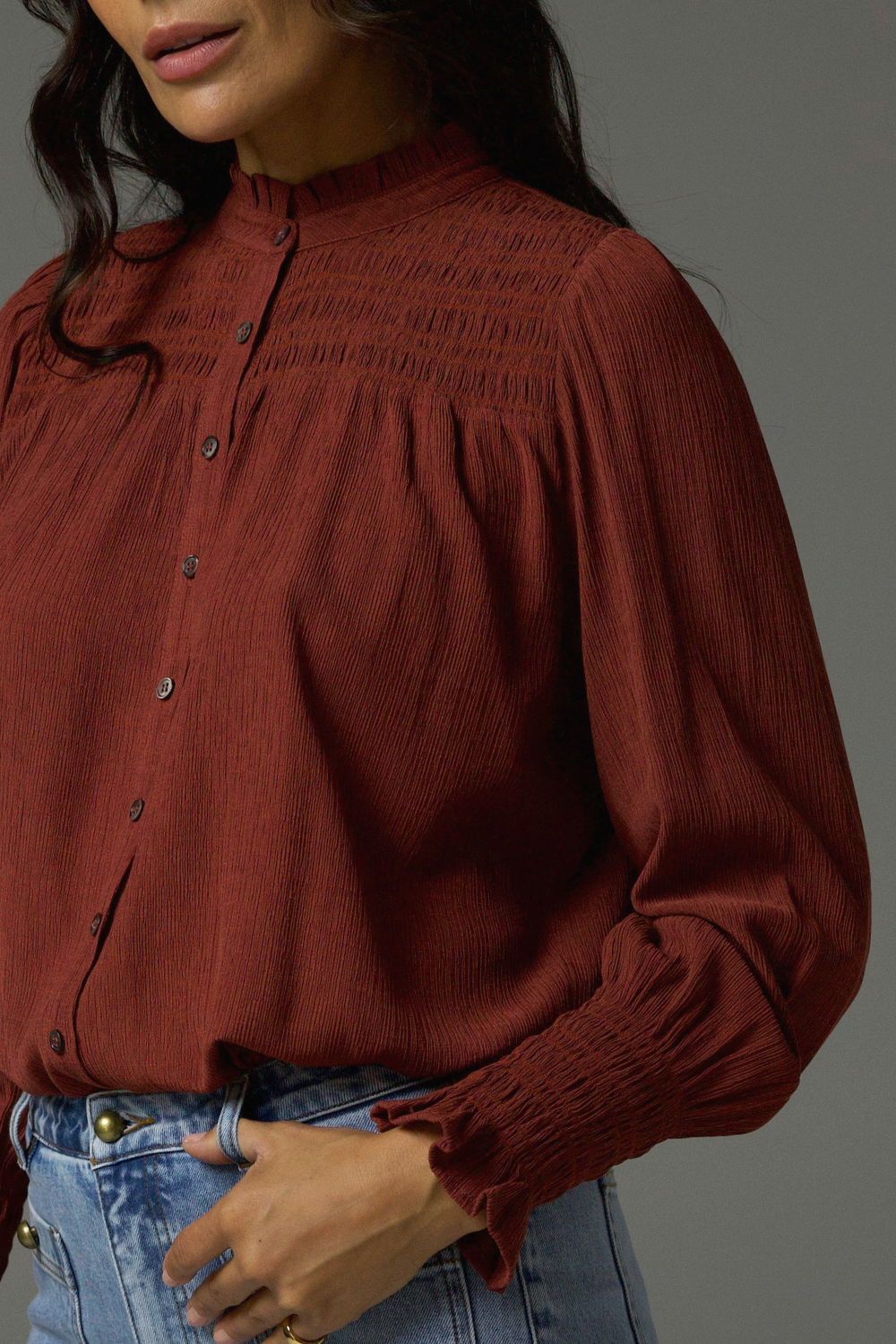 skylark top - russet