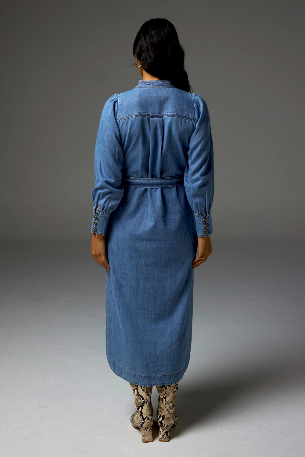 snapshot dress - light washed denim