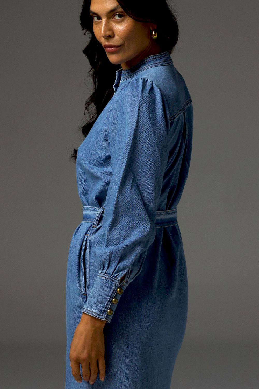 snapshot dress - light washed denim