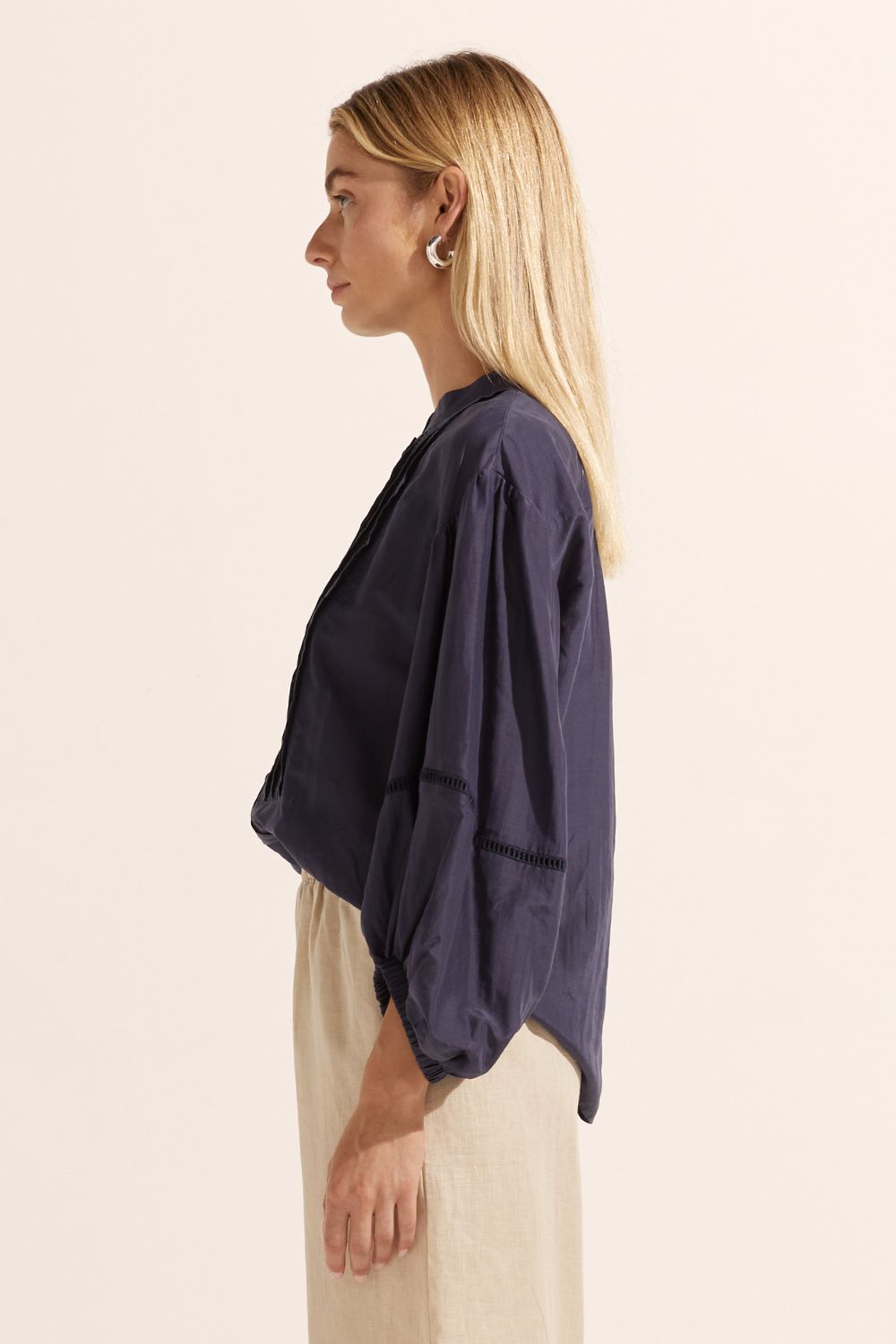 solace top - indigo